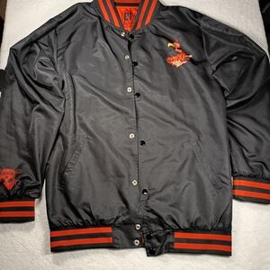 Gambler/Craps Railbirds Dice Jacket Classic w Black with Red Accents L